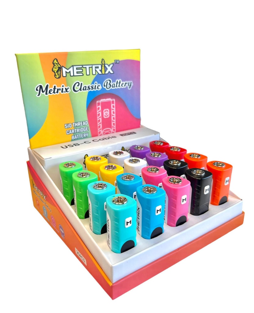 Metrix Classic 510 Battery - 20pk Display | Vype Vapor Wholesale Utah